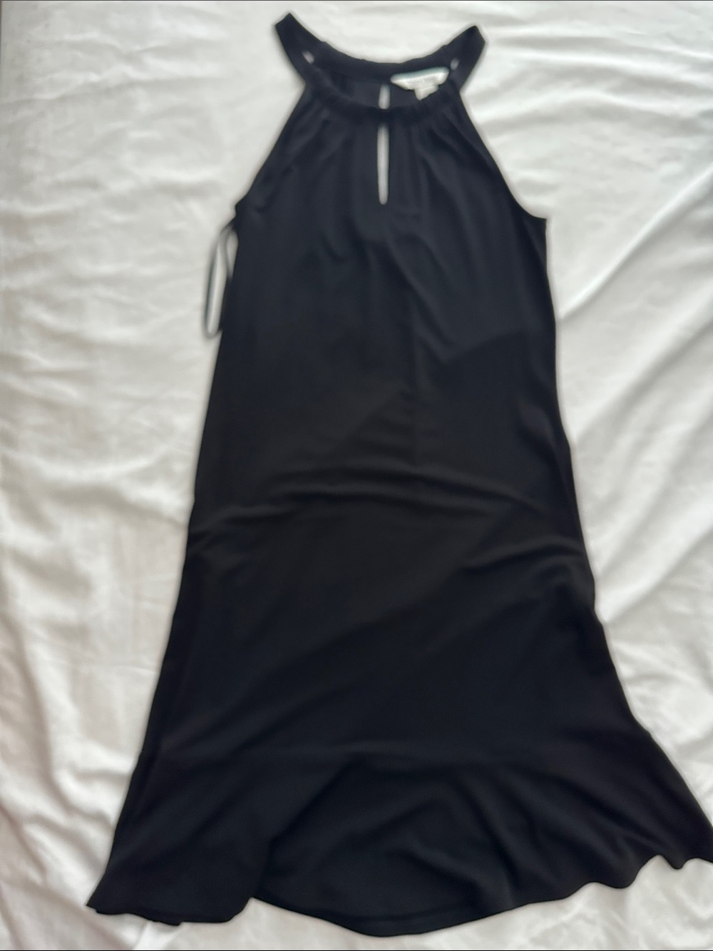 White House Black Market Black Halter Slip Chemise